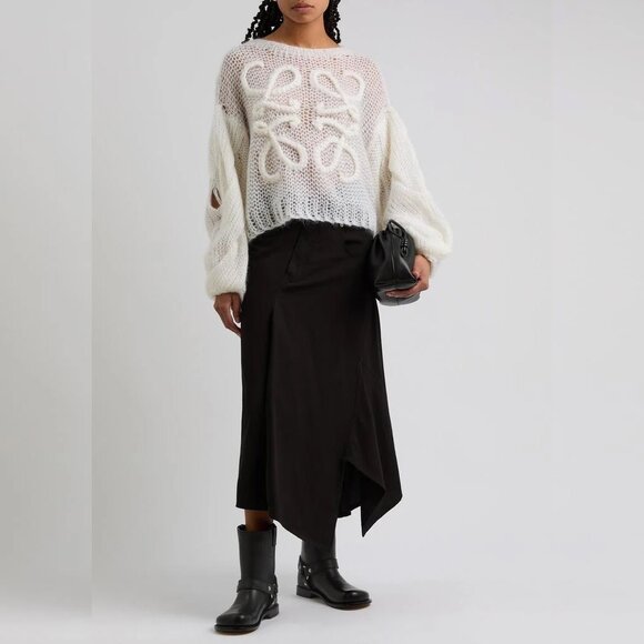 Loewe Anagram open-knit mohair-blend jumper - Picture 1 of 12